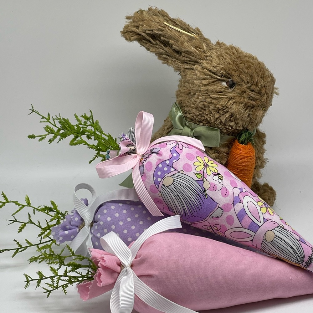 Set of 3 Easter Fabric Carrots / Easter Decor / Handmade Easter Decor - Picture 1 of 4